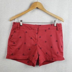 British khaki anchor shorts